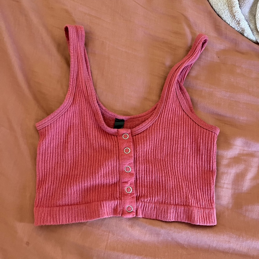 Button up out from under crop tank